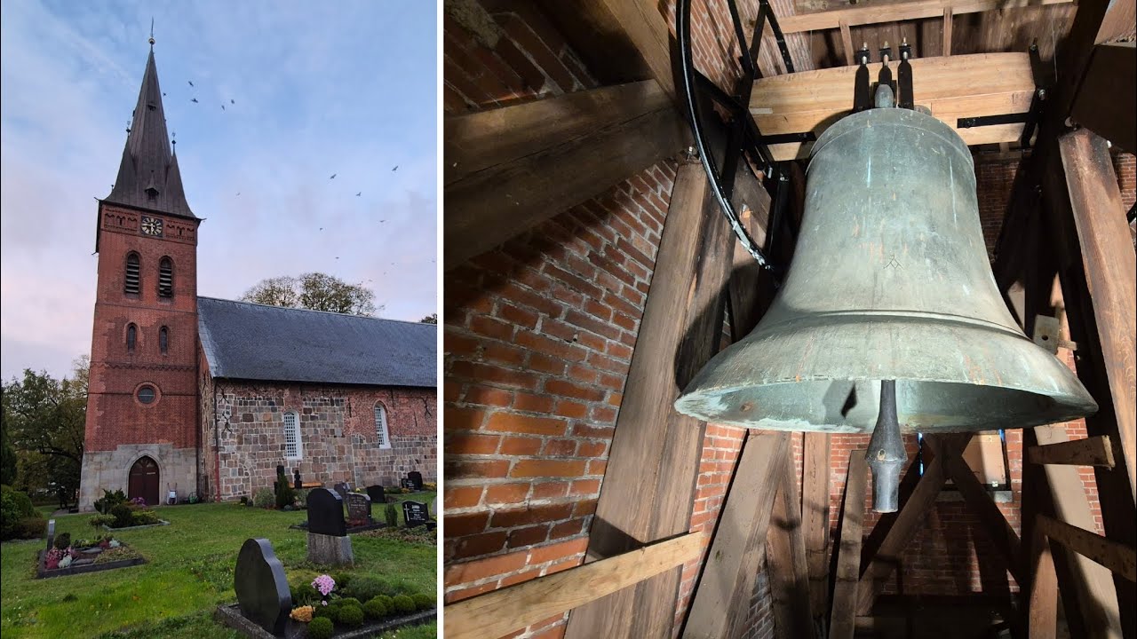 Remels - Ostfriesland, einzel und Vollgeläut der evangelisch lutherischen St. - Martin - Kirche