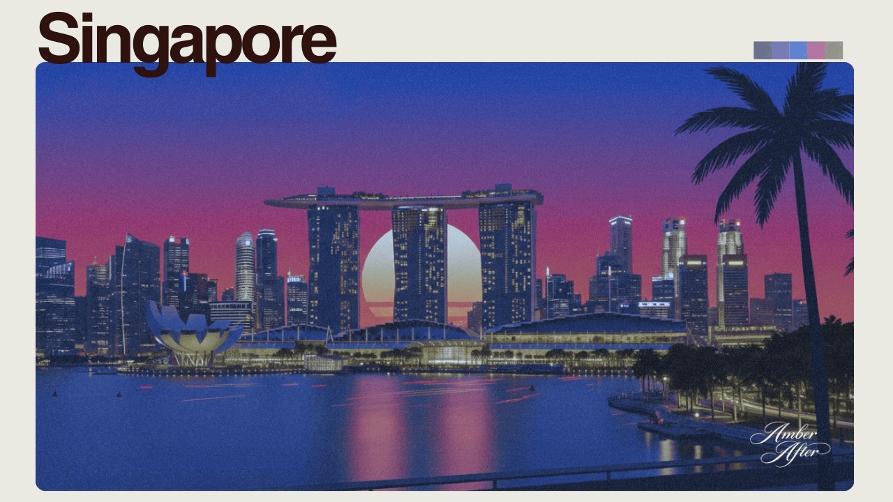 Jazz House Mix | Singapore Night Skyline | Deep Jazzy House for Focus, Study & Chill