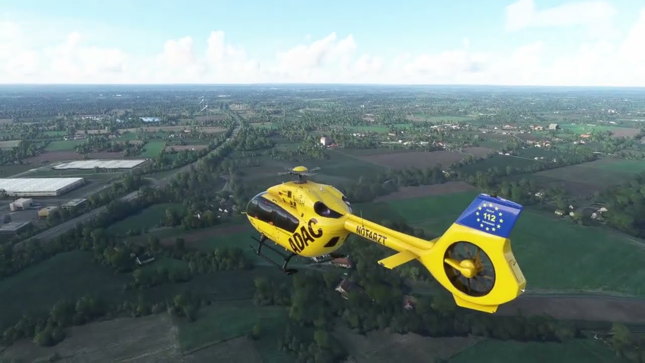 MSFS2020: Kleiner Rundflug durchs Münsterland von Rheine nach Telgte mit Airbus H145