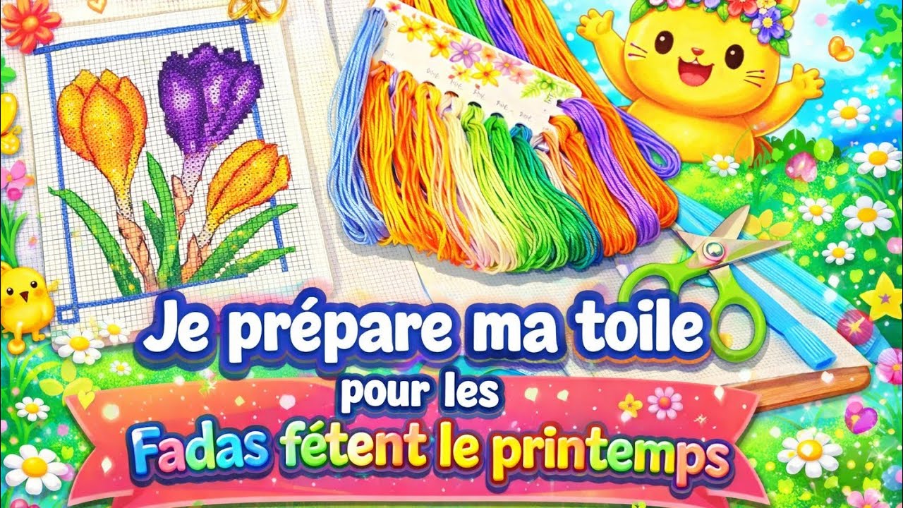 🌺🌼🌸 JE PREPARE MA TOILE POUR LES FADAS FÊTENT LE PRINTEMPS 🌸🌼🌺