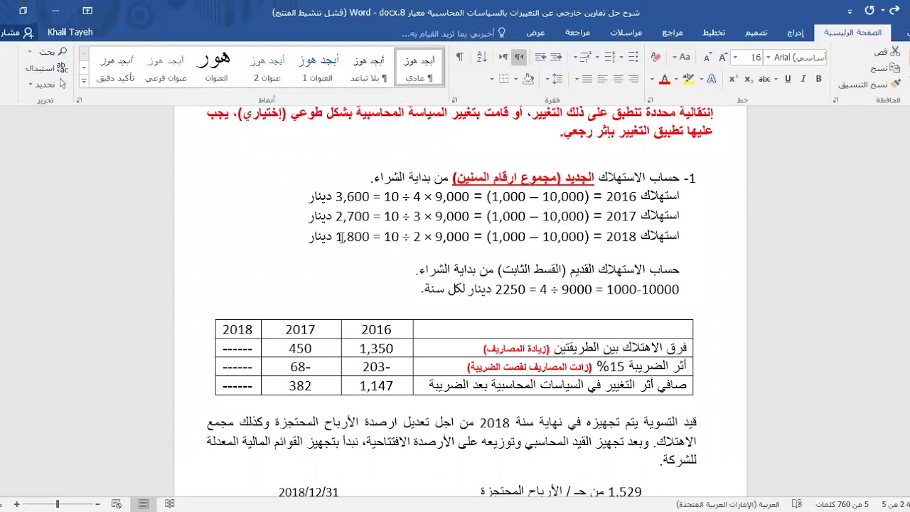 معيار المحاسبة الدولي رقم 8 / السياسات المحاسبية