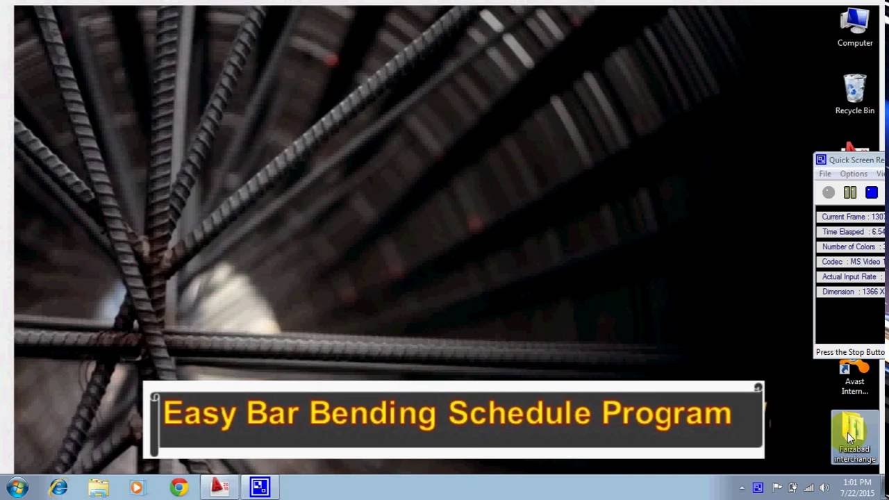 Easy Bar Bending Schedule Program