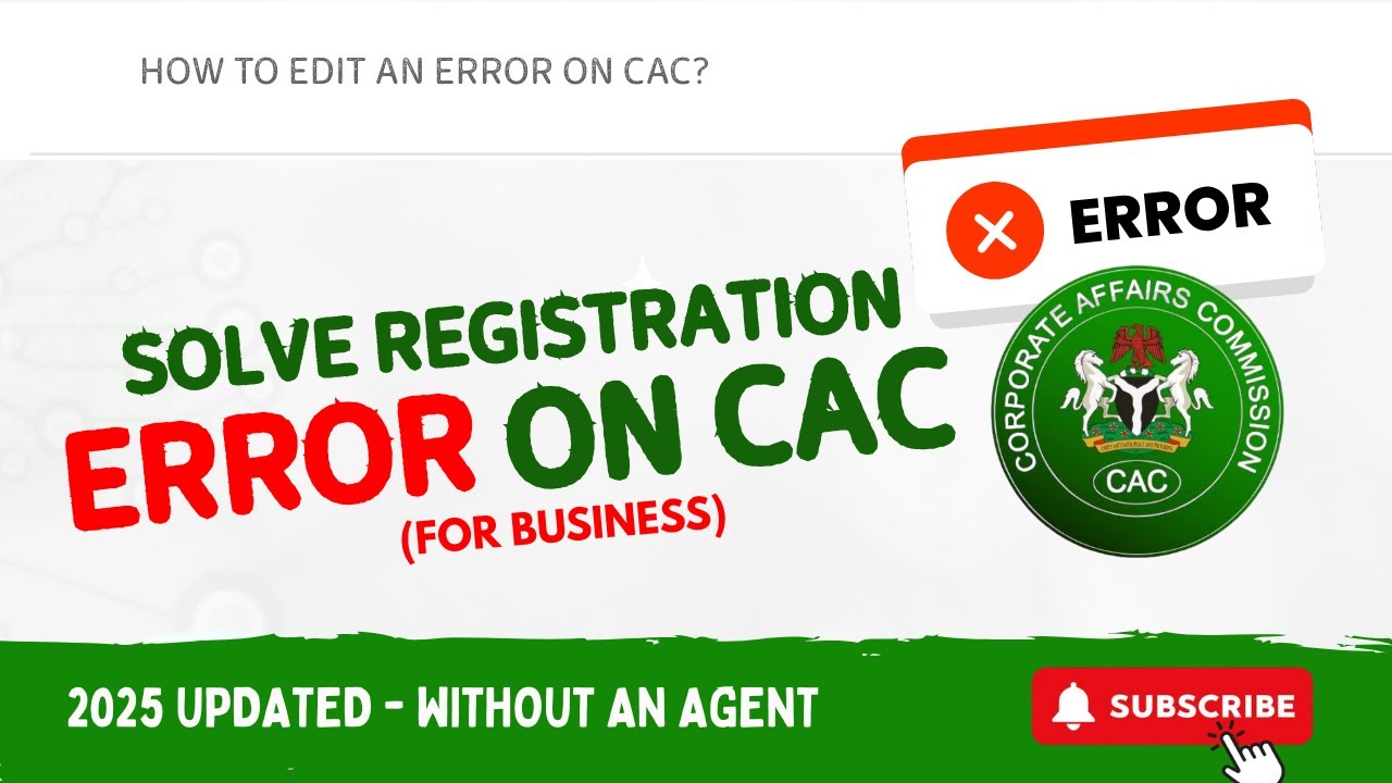 Edit CAC Registration Online | Correct Business Name or Director Info Without Agent (2025)