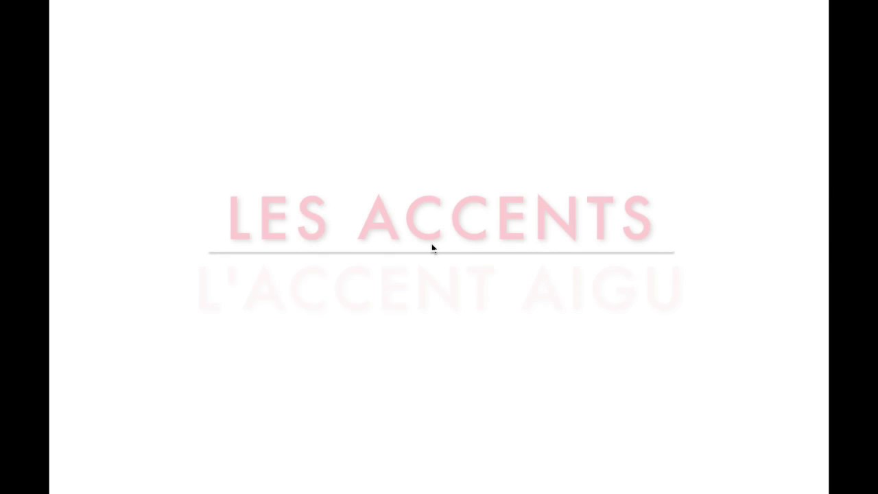 Le placement des accents