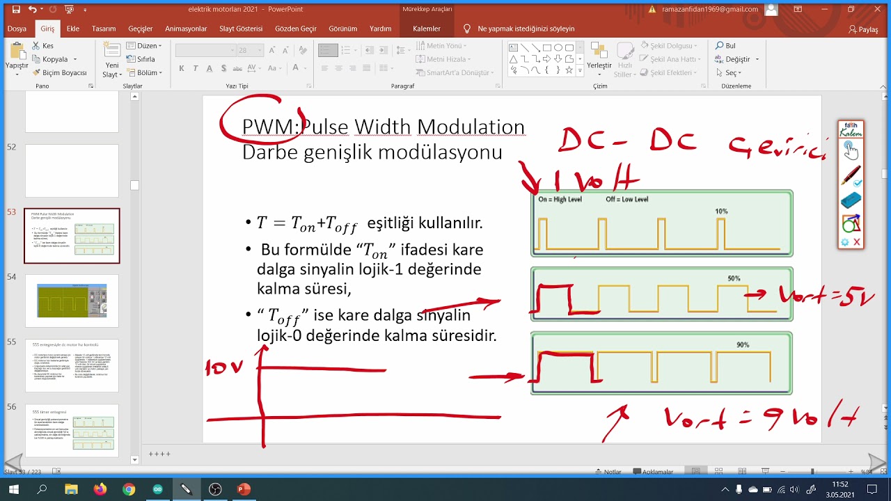 PWM Darbe Genişlik Mod&uuml;lasyonu DC -DC &ccedil;evirme