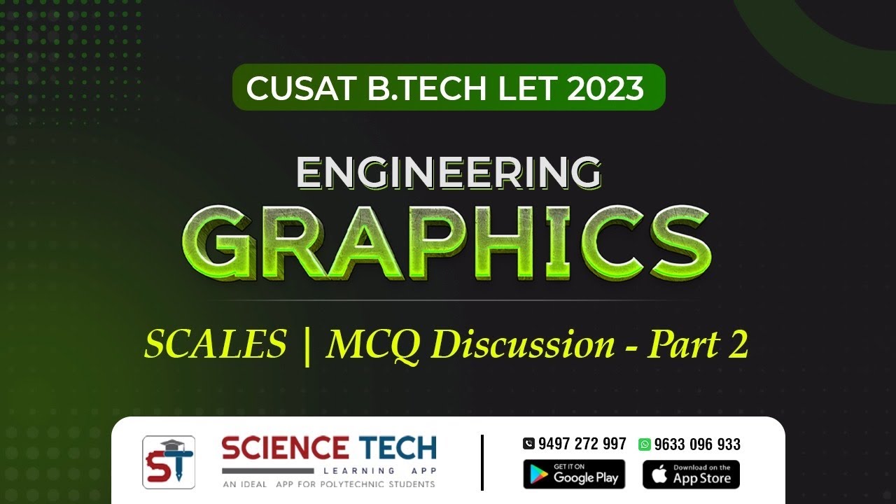 CUSAT B.TECH LET 2023 ENGINEERING GRAPHICS I SCALES I MCQ I PART 2