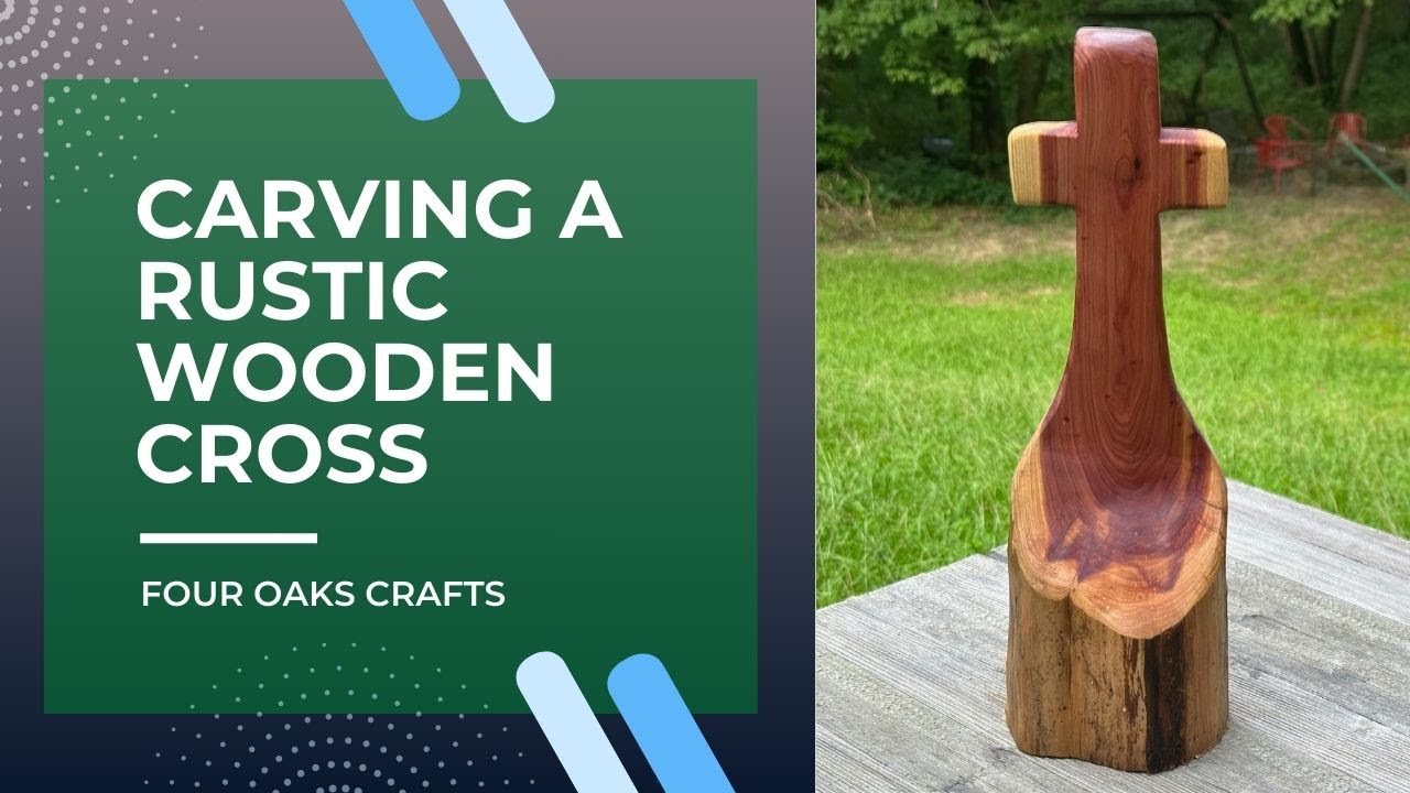 I Carved a Rustic Wooden Cross!
