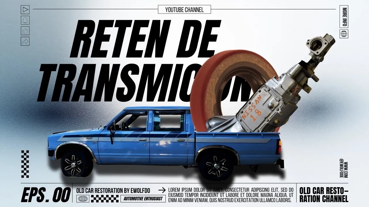 Cambio de reten del candelero - Transmission 4 cambios - Nissan 720 motor Datsun J1800