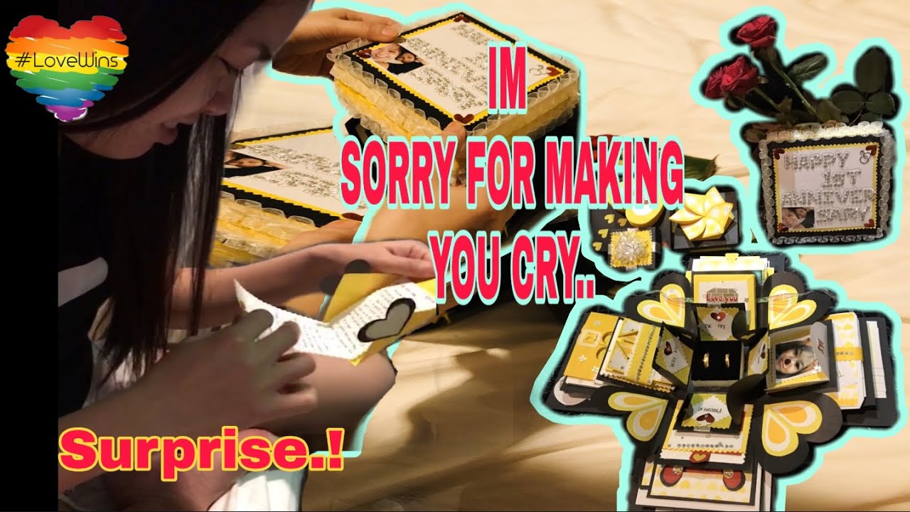 HOW TO SURPRISE HER, SWEET SURPRISE, I MAKE HER CRY, EXPLOSION BOX FOR HER