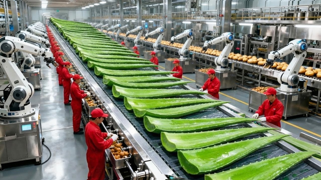 Inside the Factory In The Future: How Refreshing Aloe Vera Juice is Made (Full Process)