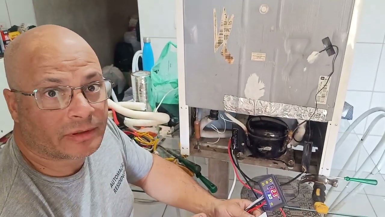 Instalação termostato digital da geladeira da kombi Nininha