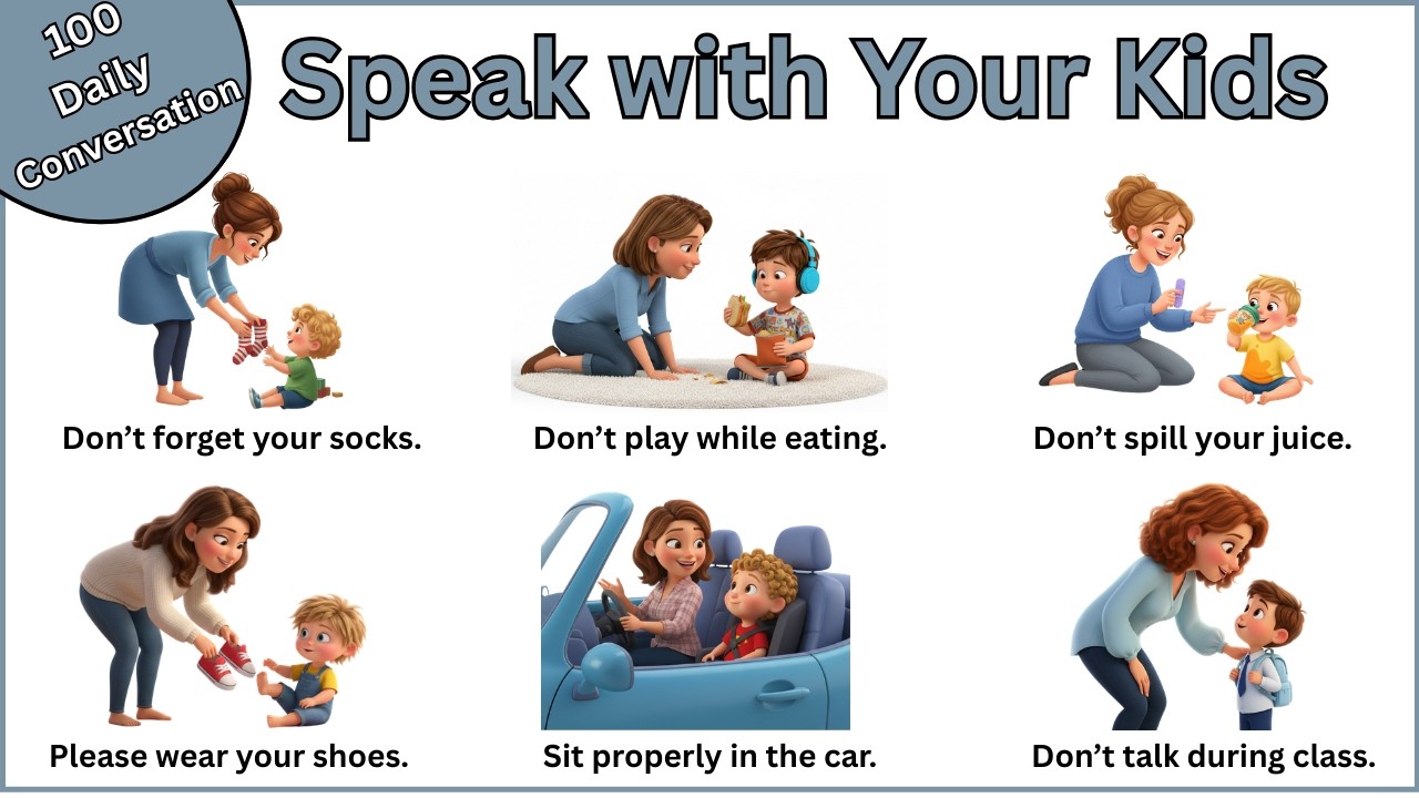 150 English Phrases Kids Use Every Day | Daily English Speaking Practice | Kids Speak English Daily