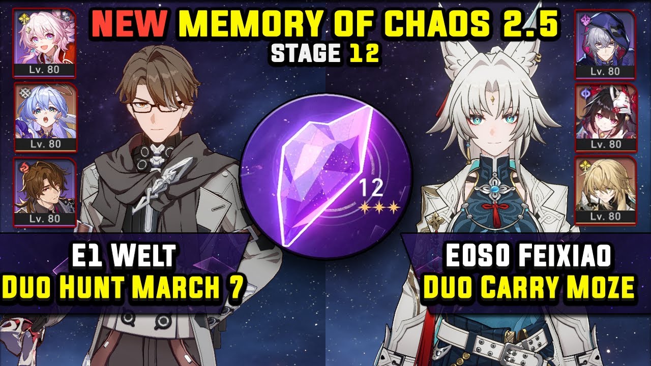 E1 Welt Carry & E0 Feixiao Carry (3 Stars) NEW Memory Of Chaos 12 Honkai Star Rail 2.5