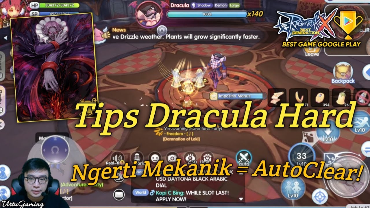TIPS DRACULA HARD, NGERTI MEKANIK FIX AUTO CLEAR - Ragnarok X Next Generation (ROX)