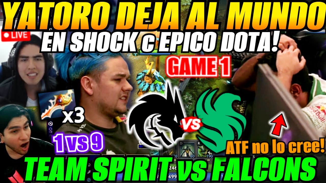 😲Leo reacción al Mejor dota de YATORO 1 vs 9 en el TI! TEAM SPIRIT vs FALCONS Game 1 Bo3 - TI 2025😲