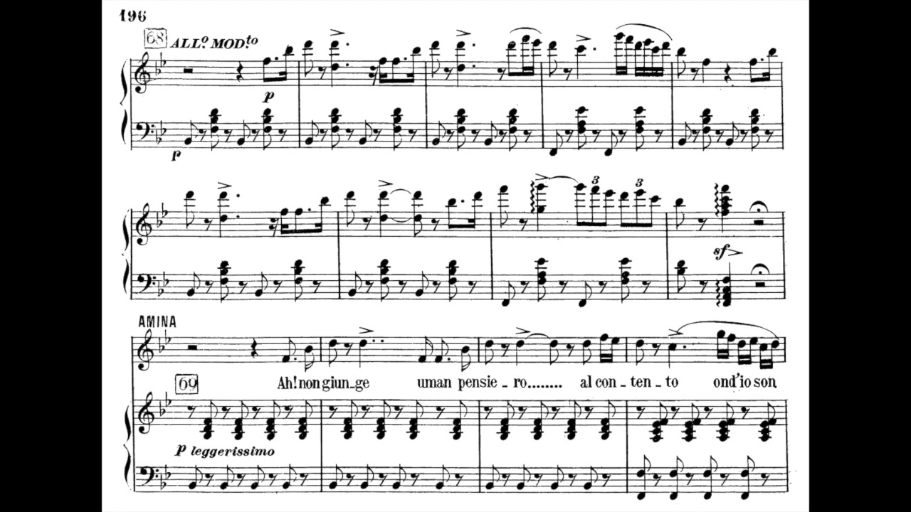 Maria Callas - Bellini: La Sonnambula: Ah non credea mirarti - Ah non giunge (1955) [score]