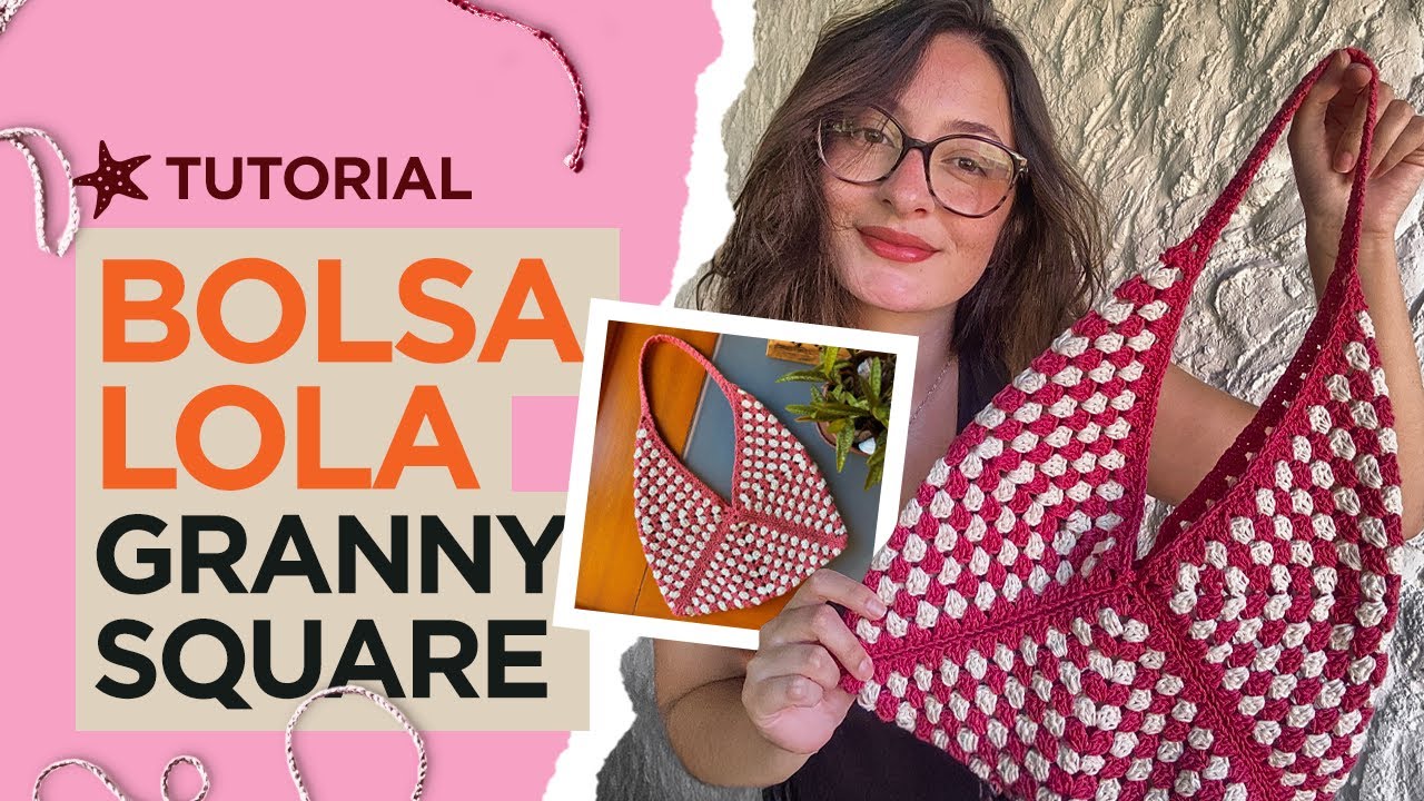FIZ UMA BOLSA DE CROCHÊ com GRANNY SQUARE | passo a passo bem explicadinho ✨