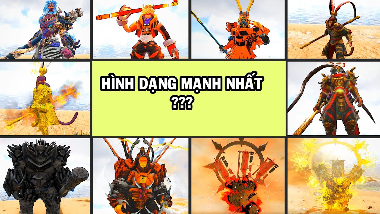 ARK - Mod tất cả hình dạng Ngộ không (Black Myth, Robot, Phật, Ma...) - Đâu mới là Đại thánh chí tôn