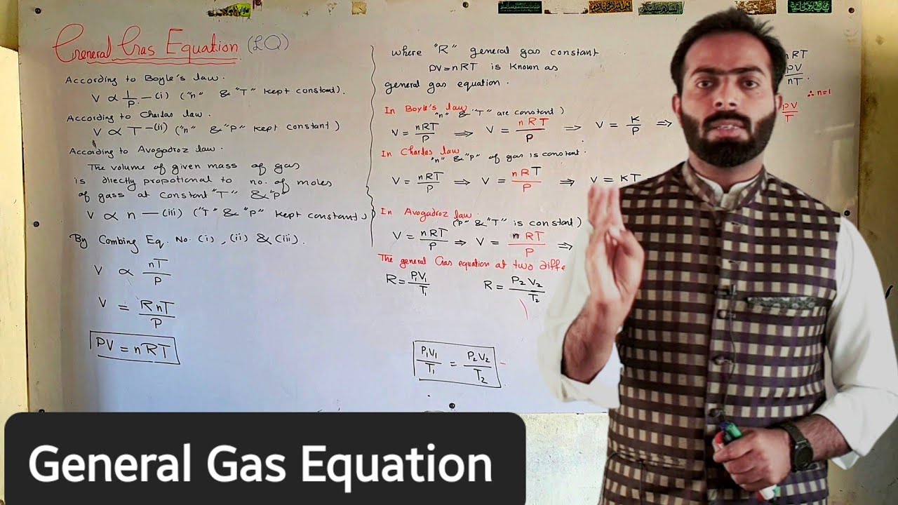 General gas equation | complete derivation | ch#3 | 11th class Chemistry
