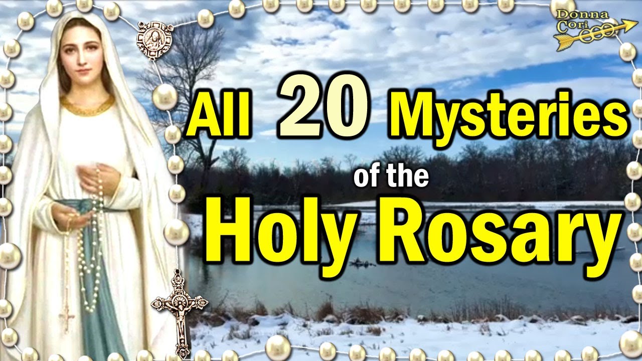 🌹HOLY ROSARY COMPLETE - ALL 20 Mysteries, Scriptural Meditations for ALL Decades, WINTER Scenes