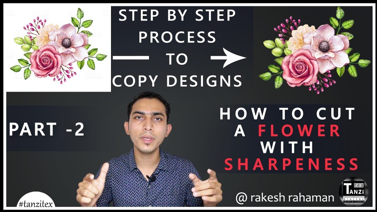 COPY A DESIGN- PART 2 for #digitalprint | How to Remove Background and Cut Out Flowers - IN HINDI