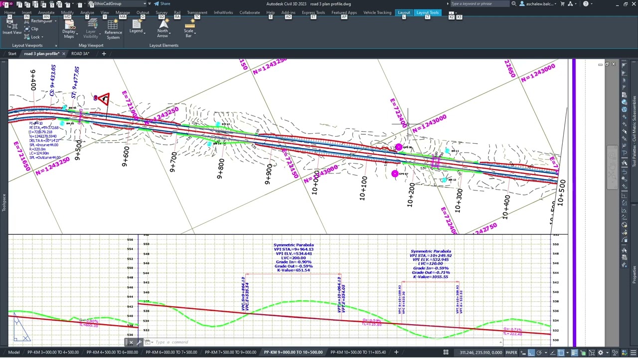 Civil 3D Automatic object insertion and Reference Grid for plan profile production part 4 of 7