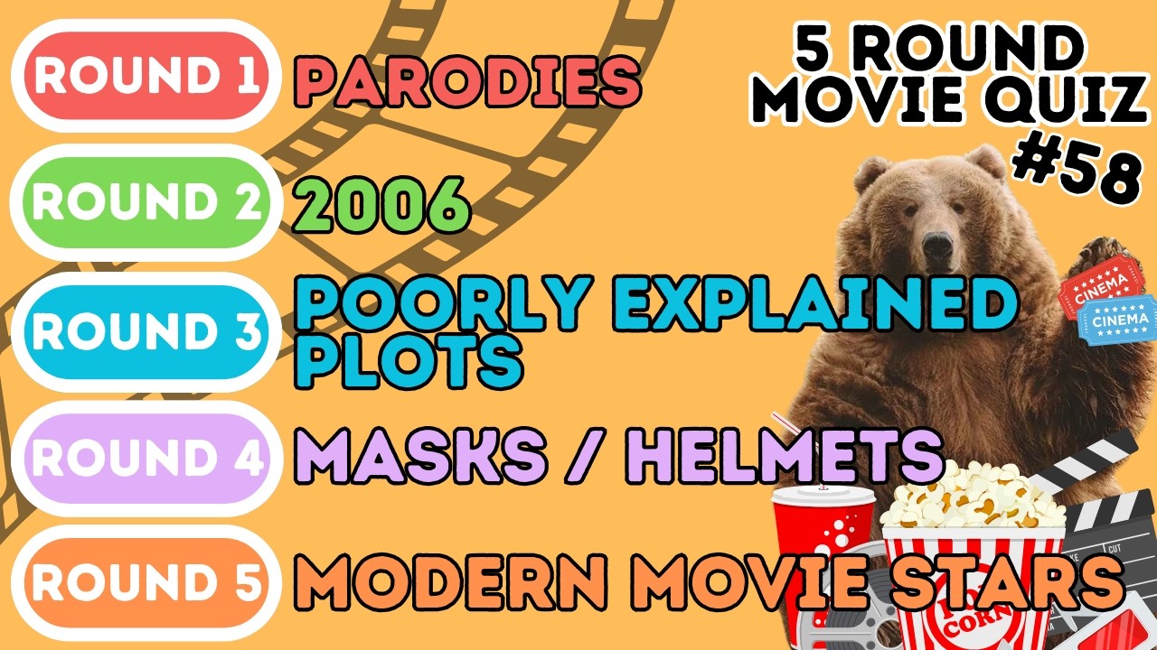 The 5 Round Movie Quiz | Parodies, Film Plots, Masks & Helmets, Modern Movie Stars & 2006 (58)