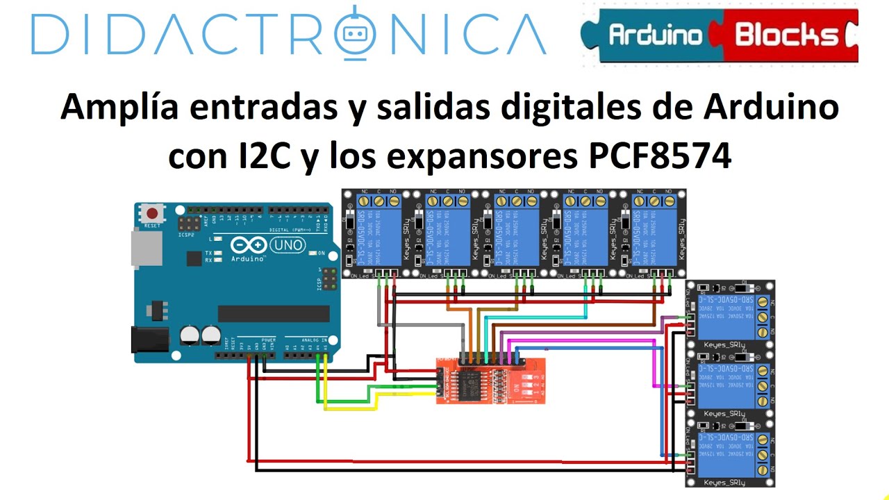 Ampliación de pines digitales para Arduino con el expansor PCF8574