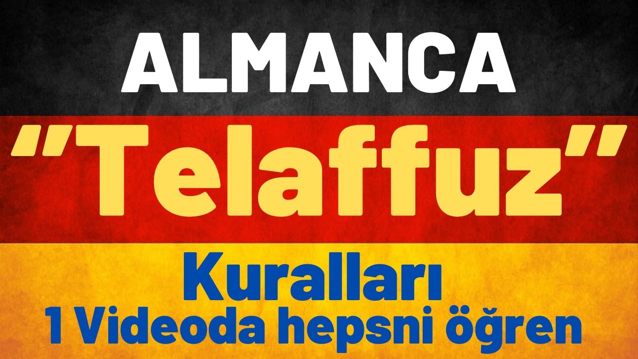 Ders 3/Almanca Telaffuz Kuralları #deutsch #deutschland #deutschkurs #almancaöğreniyorum #almancaa1