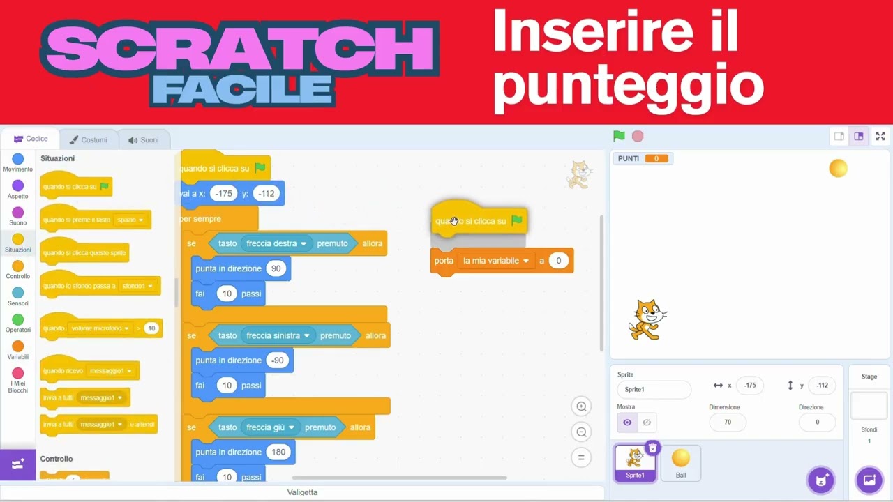 SCRATCH FACILE 6. Inserire il punteggio