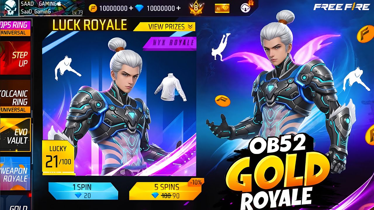 Ob52 100% Next Gold Royale Free Fire 💥| Next Mystery Shop Discount Event | Free Fire New Event