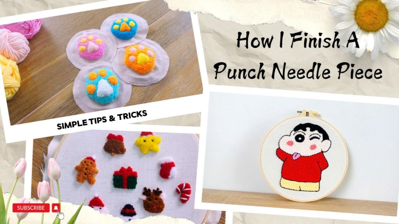 How I Finish A Punch Needle Piece - Simple Tips & Tricks
