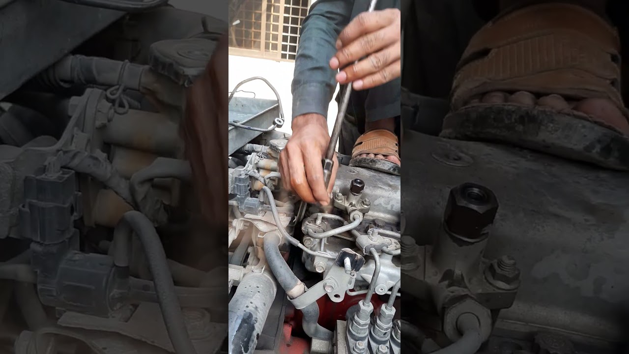 How to open a oil nozzle Hino 300#isuzu #mechanic #rashidmechanic