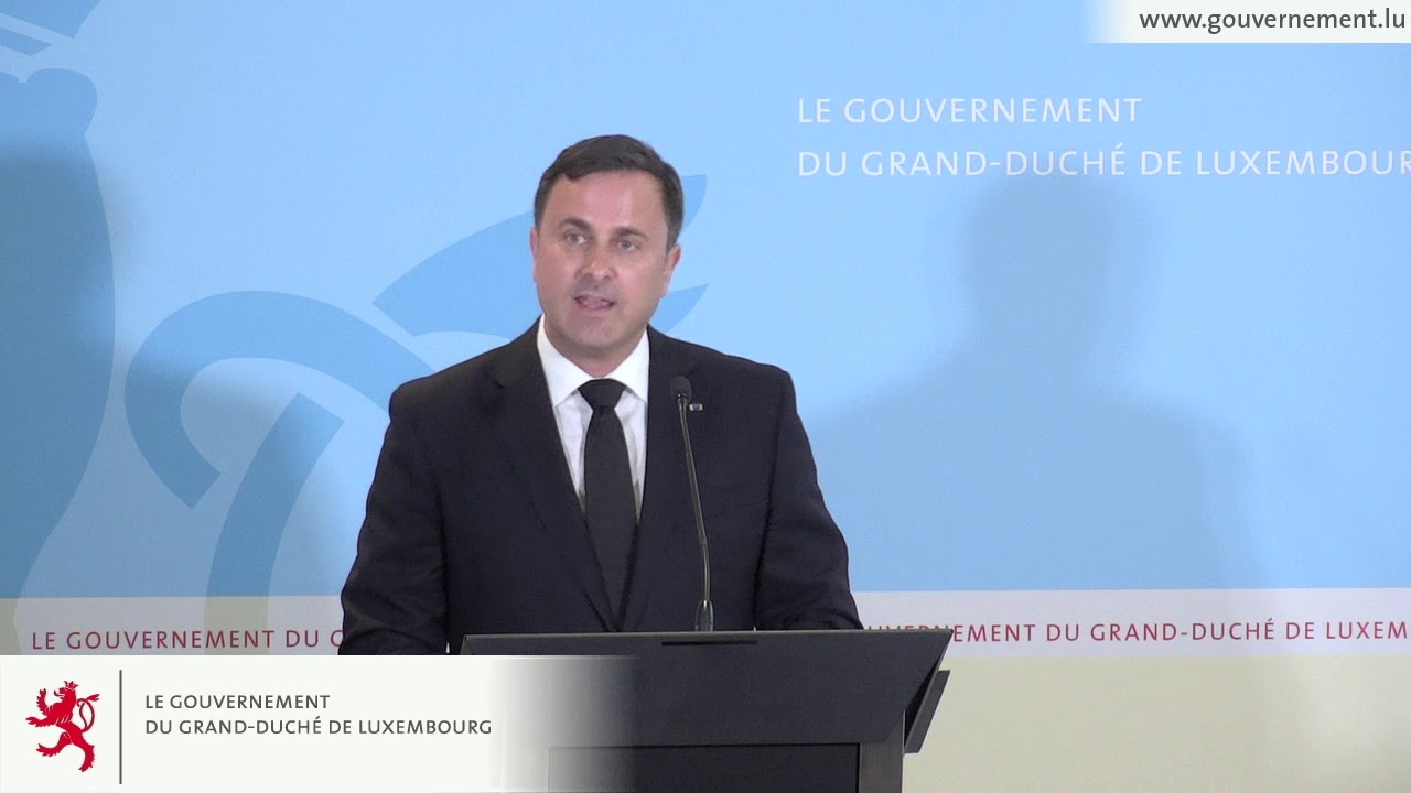 Déclaration de Xavier Bettel suite au décès de S.A.R. le Grand-Duc Jean