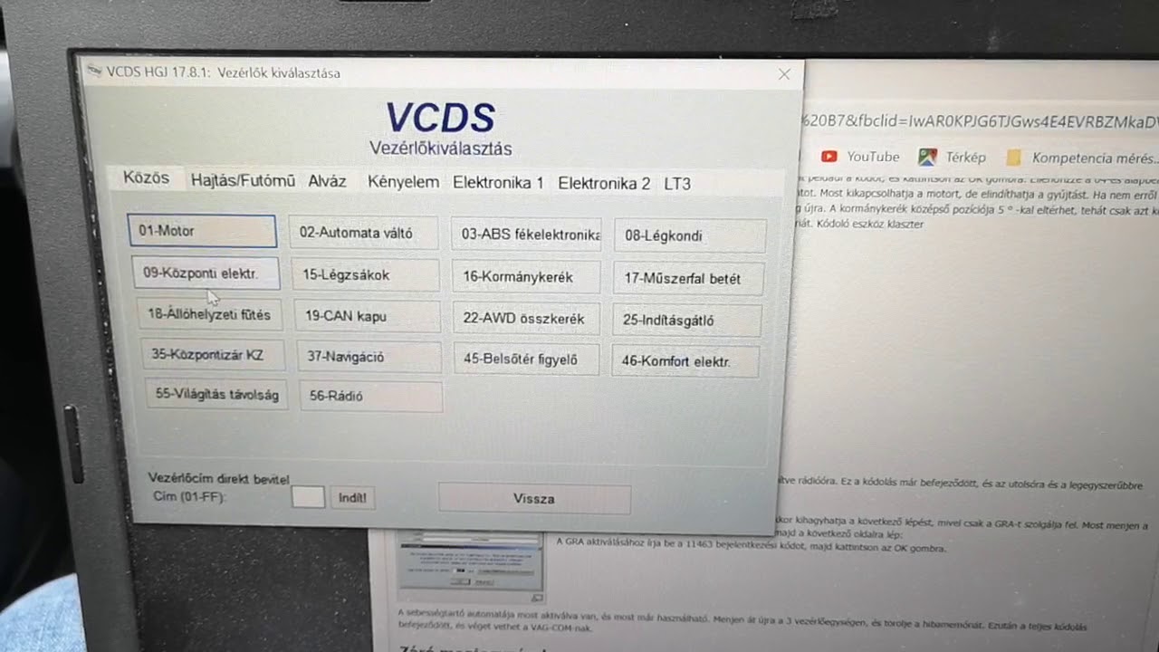 Audi A4 B6 MFA FIS aktiválás