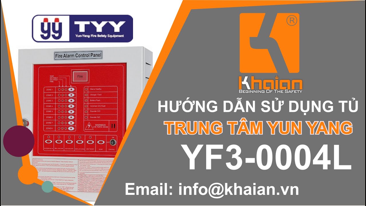 #baochayyunyang #yunyang Hướng dẫn đấu nối trung tâm báo cháy Yun-Yang model YF3
