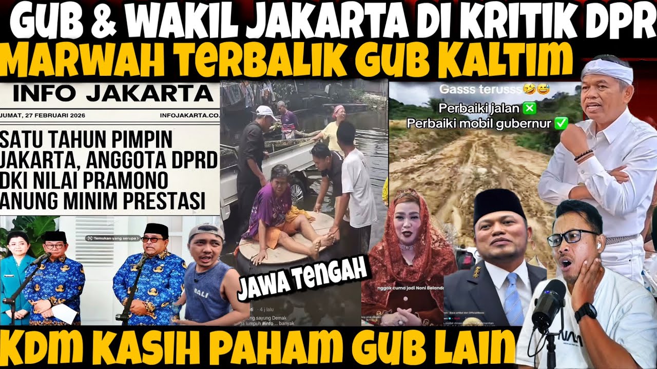 1 TAHUN MINIM PRESTASI!GUB & WAKIL JAKARTA DI KRITIK DPR-MARWAH TERBALIK GUB KALTIM DI RUJ4K NETIZEN