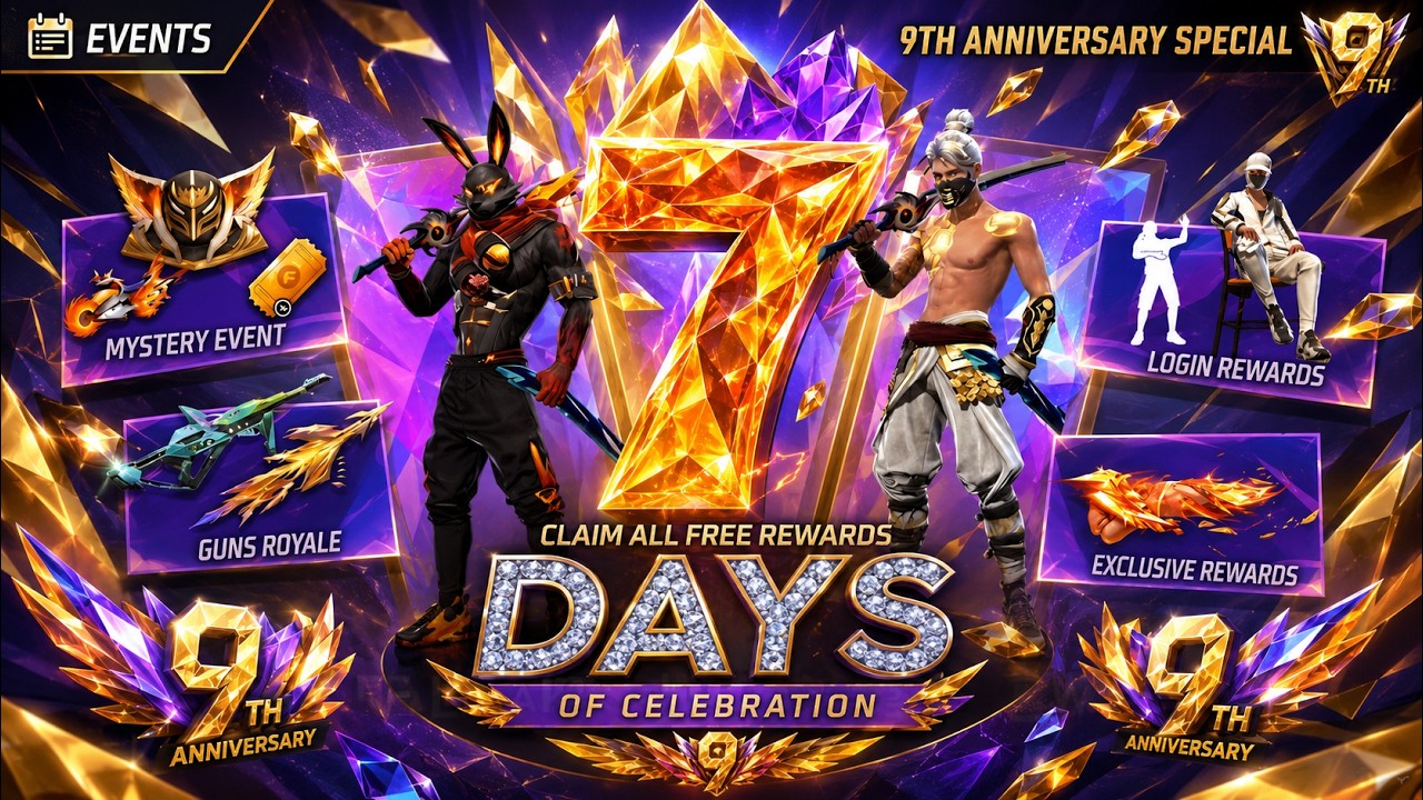 🔥 7 DAYS TO GO 9TH ANNI 💯% FREE REWARDS + MAGIC CUBE STORE 🥳 ACHIEVEMENTS NEW REDARDS 🤗 TELUGUPROS