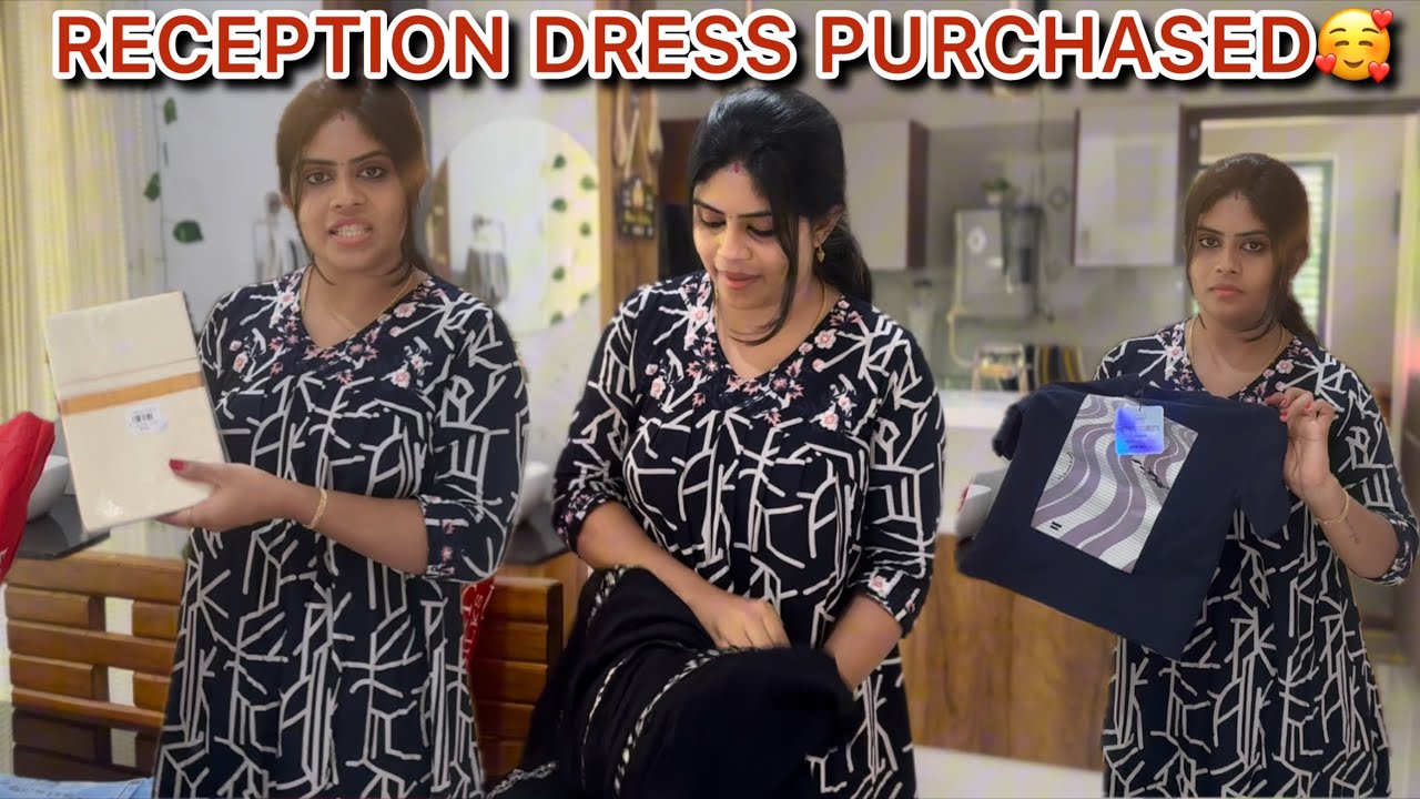 ഞങ്ങളുടെ reception Dress കണ്ടാലോ🥰@Soorya_vineesh #explorepage #trendingvideo #familyvlog #home