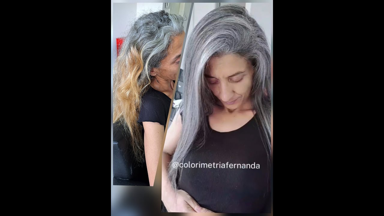 Color canas, clienta que no se quiere teñir mas, decoloracion perfecta para color gris
