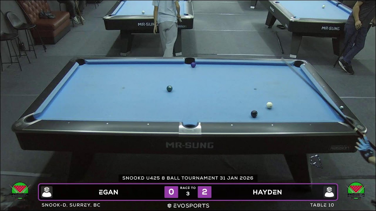 EGAN vs HAYDEN - SNOOK-D - TABLE 10 | EvoSports