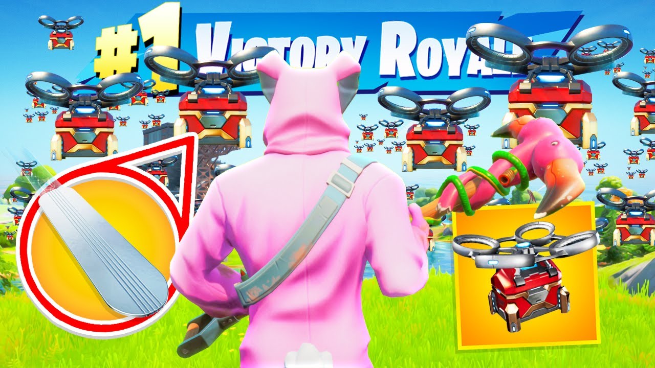 Alleen SUPPLY DRONE LOOT tegen 99 BOTS in Fortnite SEASON 4!