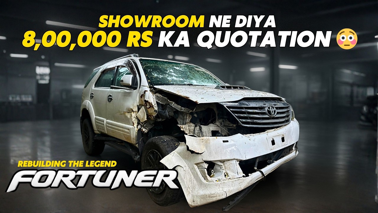 FORTUNER ka hua 😱 MAJOR Accident | Showroom ne bola SCRAP mein daldo | We Repaired This in....?