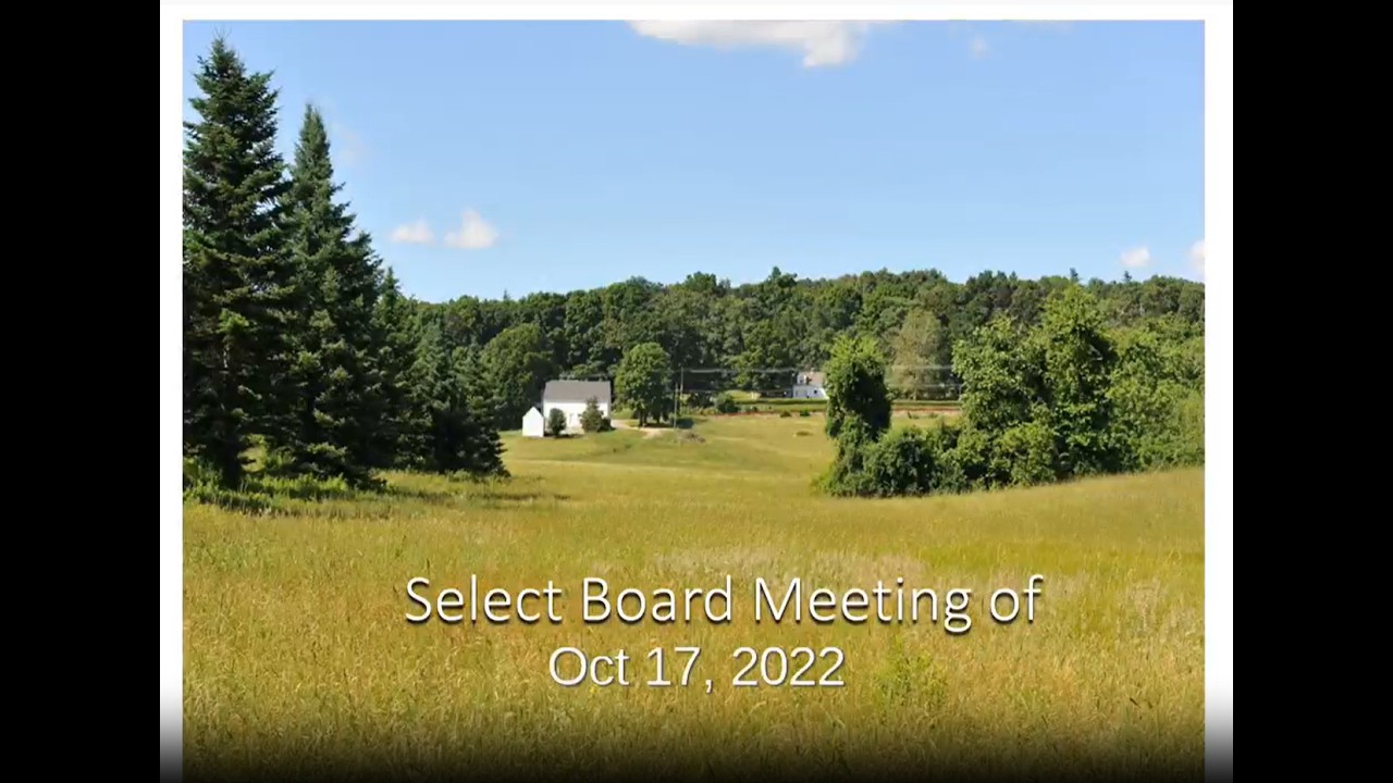 Select Board - October 17, 2022