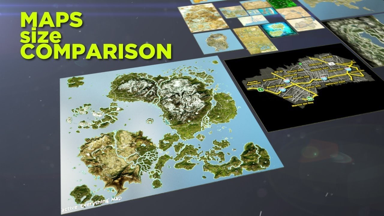 VIDEO GAMES MAP SIZE COMPARISON