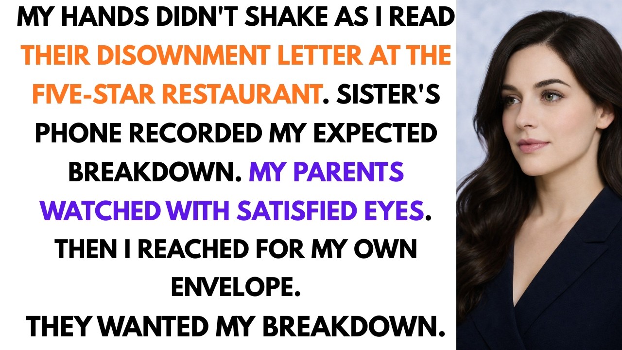 My Parents Handed Me Disownment Papers at Dinner — I Handed Them Something Worse