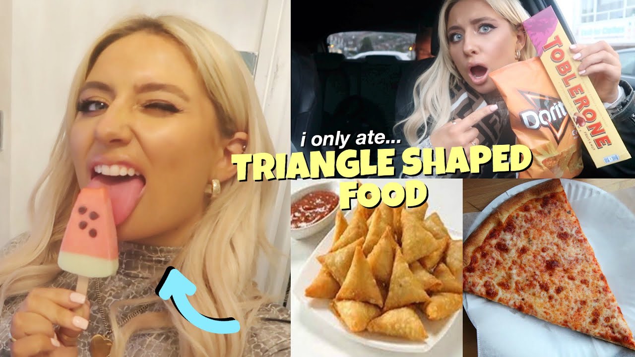I ate ONLY TRIANGLE shaped food for 24hours!! | Saffron Barker