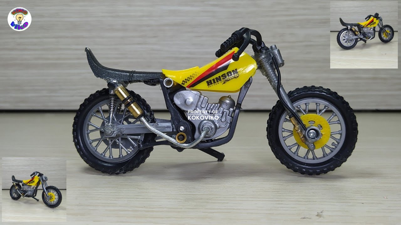 Tutorial Membuat Miniatur Motor RX King dari Motor trail Mainan