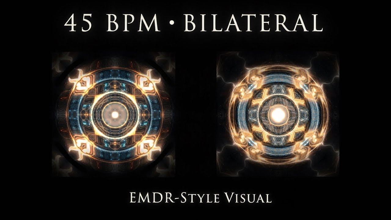Grounding & Emotional Regulation | Bilateral Music • 4 Hz Binaural Beat | EMDR-Style Visual | 45 BPM