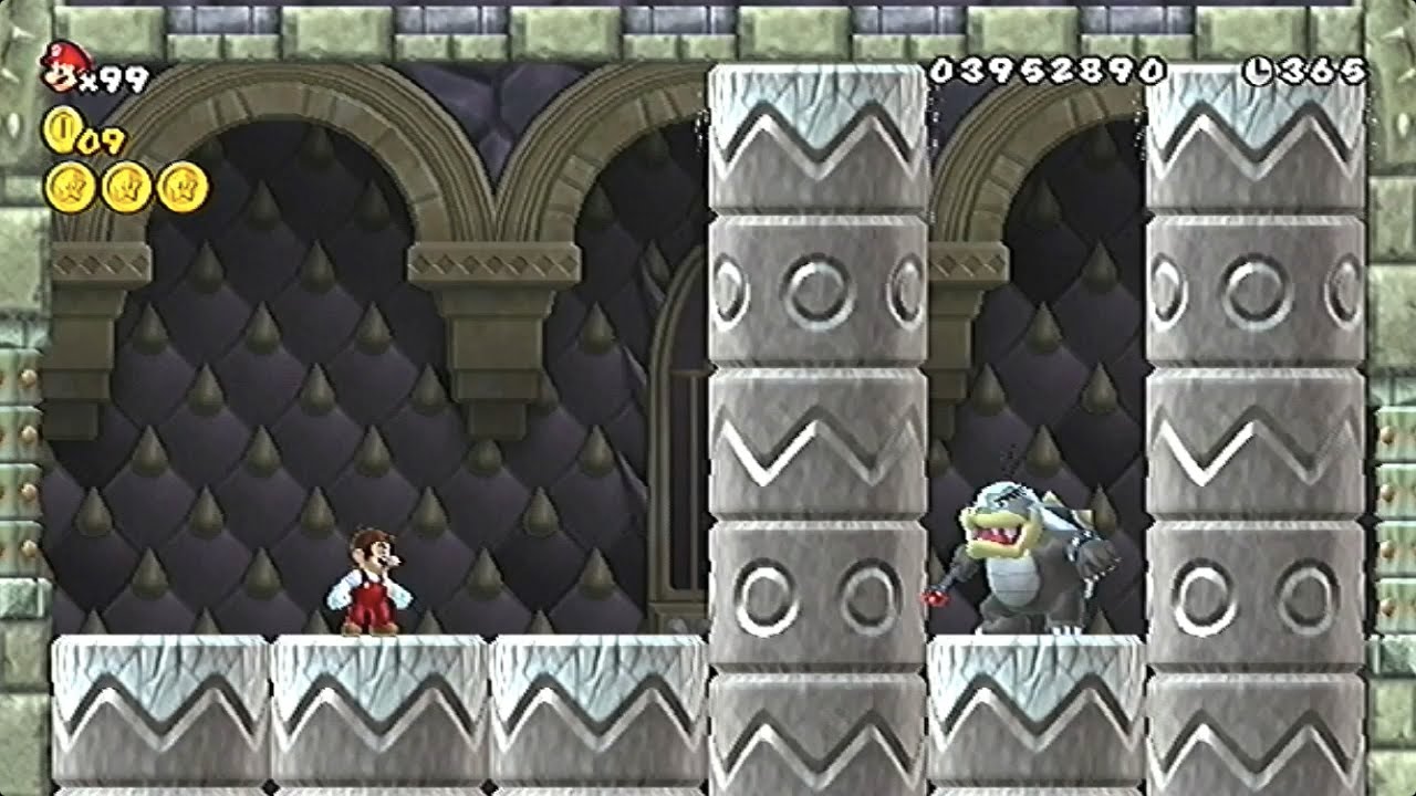 NewスーパーマリオブラザーズWii-51「ワールド6 W6-城 モートンの城＆敵コース キラー戦」